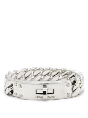 Hermes Bracelet Kelly Grumet Silver 925 Sh AG Chain